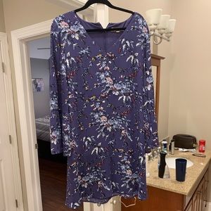 Purple floral dress from LOFT